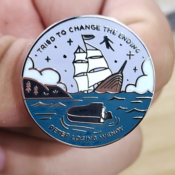 “CARDIGAN’ PETER LOSING WENDY TAYLOR SWIFT PIN - Picture 1 of 11